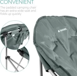 Navaris Klapstoel XXL - Campingstoel Met Opbergtas - Draagbare Stoel Voor Kamperen, Festivals En Vissen -Strandstoel - Inklapbaar - Grijs -Kampeerclub 1200x1188 1