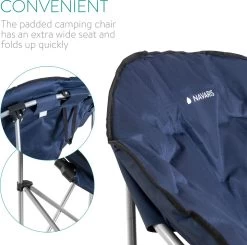 Navaris Klapstoel Met Draagtas - Campingstoel - Draagbare Stoel Voor Kamperen, Festivals En Vissen - Strandstoel - Inklapbaar - Donkerblauw -Kampeerclub 1200x1188