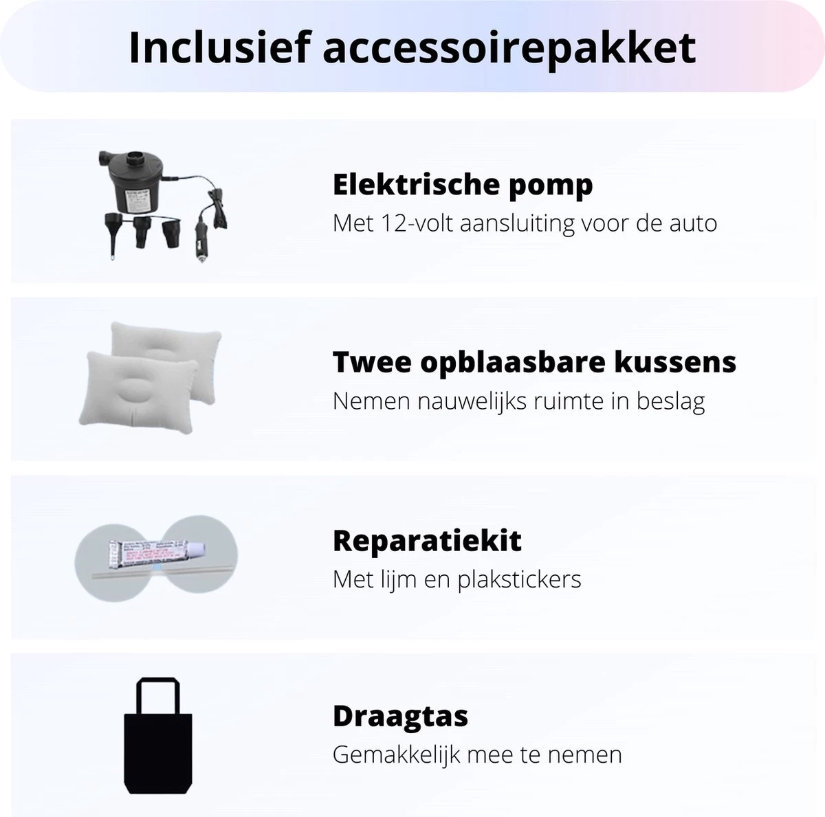 Opblaasbaar Auto Matras - Auto Luchtbed Grijs - Achterbank En Achterbak - Tweepersoons 3-in-1 Universeel Automatras - Inclusief Elektrische Pomp En Accessoires - Kampeer Luchtbed Voor Reizen 2 Opblaasbaar Auto Matras - Auto Luchtbed Grijs - Achterbank En Achterbak - Tweepersoons 3-in-1 Universeel Automatras - Inclusief Elektrische Pomp En Accessoires - Kampeer Luchtbed Voor Reizen - Afbeelding 2
