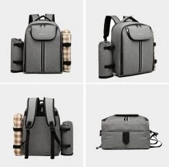 Kono Koeltas - Koelrugzak - Picknick - Picknicktas Met Flessenhouder - Koelrugtas Met Picknickkleed - Grijs (E6915 GY) 15 Kono Koeltas - Koelrugzak - Picknick - Picknicktas Met Flessenhouder - Koelrugtas Met Picknickkleed - Grijs (E6915 GY) -Kampeerclub 1200x1191 10