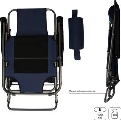 Ligstoel 155x60cm - Opvouwbaar Campingstoel Ligbed Strandstoel Tuinstoel Vouwligstoel Blauw 28 Ligstoel 155x60cm - Opvouwbaar Campingstoel Ligbed Strandstoel Tuinstoel Vouwligstoel Blauw -Kampeerclub 1200x1191 4
