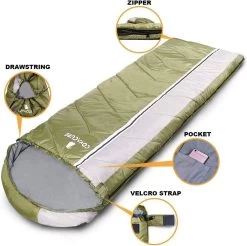 COVACURE 1.5/0.8kg Slaapzak, 3 Seizoenen Ultra Warm & Lichtgewicht Slaapzak Voor Volwassenen, Envelop Compacte Outdoor Slaapzakken Met Draagbare Compressie Tas Voor Camping, Rugzakken, Wandelen... -Kampeerclub 1200x1193 4