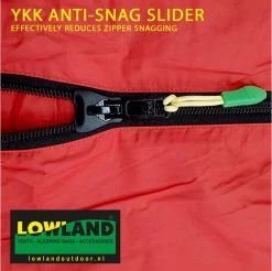 LOWLAND OUTDOOR® Donzen Slaapzak - Companion Economy - 210x80 Cm - Rood -Kampeerclub 1200x1196 11