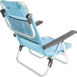 Bo-Camp Beach Chair - Monaco - Aluminium - Blauw -Kampeerclub 1200x1196