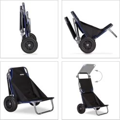 Relaxdays Strandkar Opvouwbaar - Strandstoel Met Zonnedak - Strand Stoel Op Wielen -Kampeerclub 1200x1198 4