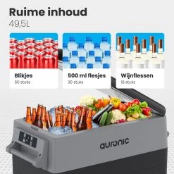 Auronic Elektrische Koelbox - 40.5L - Compressor - 12V En 240V - Grijs -Kampeerclub 1200x1200 1005