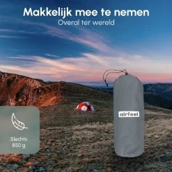 AirFeel Opblaasbaar Slaapmatje - Ingebouwde Pomp En Kussen - Lichtgewicht - 196 X 60 X 6cm - Gray -Kampeerclub 1200x1200 1202