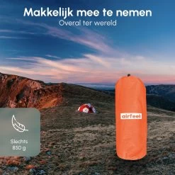 AirFeel Lichtgewicht Opsblaasbaar Slaapmatje - Ingebouwde Pomp En Kussen - 196 X 60 X 6 Cm - Orange -Kampeerclub 1200x1200 1220