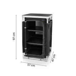 Campart Campingkast CU-0719 – Opvouwbaar En Verstelbaar - 4 Verstelbare Poten - 3 Lagen - Aluminium Frame - Grijs -Kampeerclub 1200x1200 123