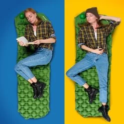 TRVLMORE Slaapmat - Zelfopblazend - 1 Persoons - Ingebouwde Pomp En Kussen - Groen 12 TRVLMORE Slaapmat - Zelfopblazend - 1 Persoons - Ingebouwde Pomp En Kussen - Groen -Kampeerclub 1200x1200 1241