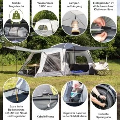 Skandika Pitea XL CROSS Tent – Koepeltenten - Autotent – Campingtent Voor SUV, Caddy, Auto, CUV - Voor Max. 4 Personen – Vrijstaand – Met/zonder Slaapcabine – Max. Stahoogte 230 Cm – 3000mm Waterkolom - 475 X 290 X 230 Cm (LxBxH) – Kamperen - Grijs 9 Skandika Pitea XL CROSS Tent – Koepeltenten - Autotent – Campingtent Voor SUV, Caddy, Auto, CUV - Voor Max. 4 Personen – Vrijstaand – Met/zonder Slaapcabine – Max. Stahoogte 230 Cm – 3000mm Waterkolom - 475 X 290 X 230 Cm (LxBxH) – Kamperen - Grijs -Kampeerclub 1200x1200 1327