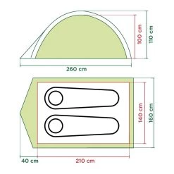 Coleman Darwin 2 Koepeltent - 2-Persoons - Groen -Kampeerclub 1200x1200 1353