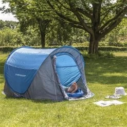 Dunlop Pop Up Tent 220 X 120 X 90 Cm - Grijs/ Blauw - 1 Persoons 10 Dunlop Pop Up Tent 220 X 120 X 90 Cm - Grijs/ Blauw - 1 Persoons -Kampeerclub 1200x1200 1357