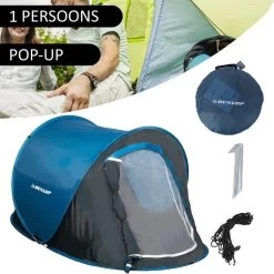 Dunlop Pop Up Tent 220 X 120 X 90 Cm - Grijs/ Blauw - 1 Persoons 14 Dunlop Pop Up Tent 220 X 120 X 90 Cm - Grijs/ Blauw - 1 Persoons -Kampeerclub 1200x1200 1358