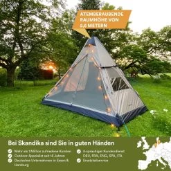 Skandika Tipi Kotona Air Opblaasbare Tent – Opblaasbare Tenten - 4 Persoons Tipi Tent – Tenten - Campingtent – Ingenaaide Tentvloer – Muggengaas – 260 Cm Stahoogte – 490 X 370 X 260 (L X B X H) – Outdoor, Camping, Tuin – Luchttent - Kamperen - Beige -Kampeerclub 1200x1200 1447