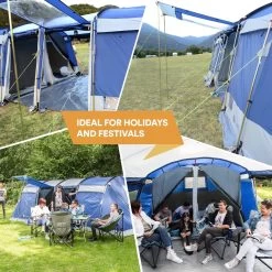 Skandika Montana 8 Tent – Tunneltenten – 8 Persoons Tent – Campingtent – 200 Cm Stahoogte – 2-4 Slaapcabines - Muggengaas – Familietent – 4 Ingangen – 700 X 310 X 200 Cm (L X B X H) - 5000 Mm Waterkolom – Outdoor, Camping – Kamperen – Blauw 16 Skandika Montana 8 Tent – Tunneltenten – 8 Persoons Tent – Campingtent – 200 Cm Stahoogte – 2-4 Slaapcabines - Muggengaas – Familietent – 4 Ingangen – 700 X 310 X 200 Cm (L X B X H) - 5000 Mm Waterkolom – Outdoor, Camping – Kamperen – Blauw -Kampeerclub 1200x1200 1478