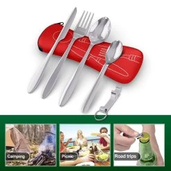 Roestvrij Staal Bestek (kampeerset) – Draagbare Reislepels, -vork En -mes Voor Festivals, Camping Of Trektochten - Wordt Geleverd Met Een Neopreen Draagtasje Met Een Lichtgewicht Flesopener 6 Roestvrij Staal Bestek (kampeerset) – Draagbare Reislepels, -vork En -mes Voor Festivals, Camping Of Trektochten - Wordt Geleverd Met Een Neopreen Draagtasje Met Een Lichtgewicht Flesopener -Kampeerclub 1200x1200 1550
