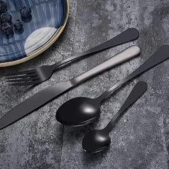 SMILON Bestekset In Koffer Zwart - 16 Delig Messen Vorken Lepels Voor 4 Personen - Camping - Ideaal Voor Reizen, Kamperen, Thuis -Kampeerclub 1200x1200 1552