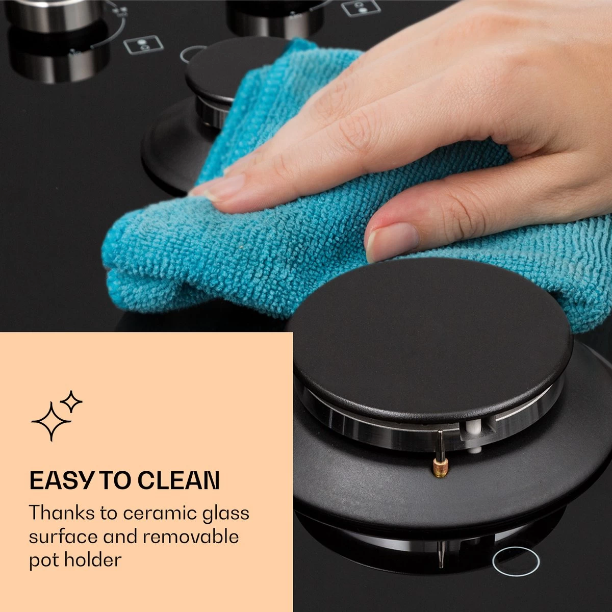 Illuminosa Domino Gaskookplaat 2-pits Sabaf Branders Glaskeramiek 6 Illuminosa Domino Gaskookplaat 2-pits Sabaf Branders Glaskeramiek - Afbeelding 6