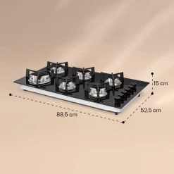 Trifecta 6 Gaskookplaat 6-pits Grote, Normale En Extra Glaskeramische Branders -Kampeerclub 1200x1200 1602