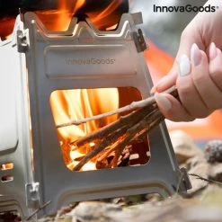 Innovagoods INKLAPBARE STALEN CAMPINGOVEN FLAMET - Camping Oven - Mini Oven - Camping Oventje - Oventje Camping - Mini Oven Vrijstaand - Mini Oventje -Kampeerclub 1200x1200 1631