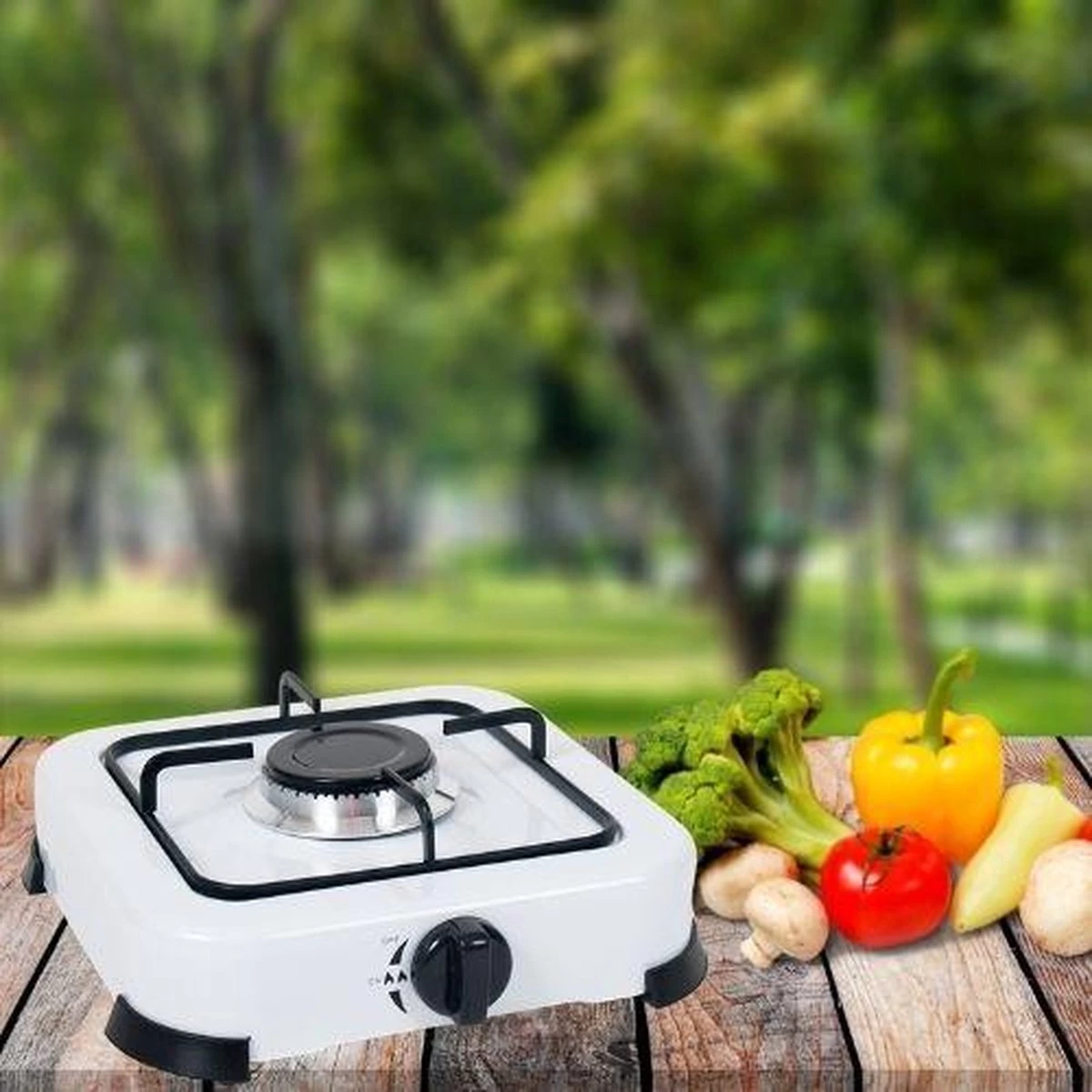 Orange85 Camping - Gaspit - Wit - 1 Pit - 26 Cm - Kamperen - Kooktoestel Camping - Koken 3 Orange85 Camping - Gaspit - Wit - 1 Pit - 26 Cm - Kamperen - Kooktoestel Camping - Koken - Afbeelding 3