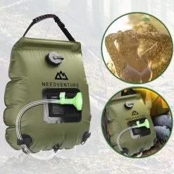 Needventure Solar Douche - Camping Douchezak - Buiten Douche - Tuindouche - Inclusief Thermometer - Waterzak Met Douchekop - 20L - Groen 14 Needventure Solar Douche - Camping Douchezak - Buiten Douche - Tuindouche - Inclusief Thermometer - Waterzak Met Douchekop - 20L - Groen -Kampeerclub 1200x1200 1725