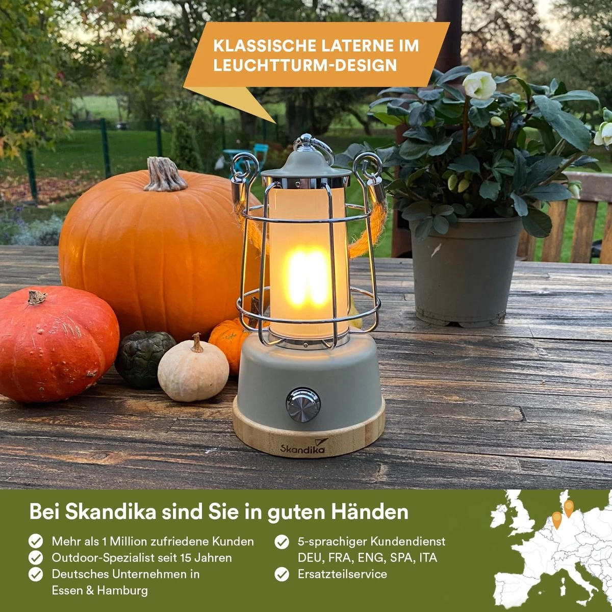 Skandika Kiruna LED-Lamp – Tentlampen – Campinglampen – Buiten Lantaarn – Buitenverlichting – Buiten Lamp - Retro Outdoor Camping Lamp Met Powerbank, Traploos Dimbaar, Draadloos, Oplaadbare Batterij, USB, Warm En Koud Wit, 75h Lichtduur – Beige 9 Skandika Kiruna LED-Lamp – Tentlampen – Campinglampen – Buiten Lantaarn – Buitenverlichting – Buiten Lamp - Retro Outdoor Camping Lamp Met Powerbank, Traploos Dimbaar, Draadloos, Oplaadbare Batterij, USB, Warm En Koud Wit, 75h Lichtduur – Beige - Afbeelding 9