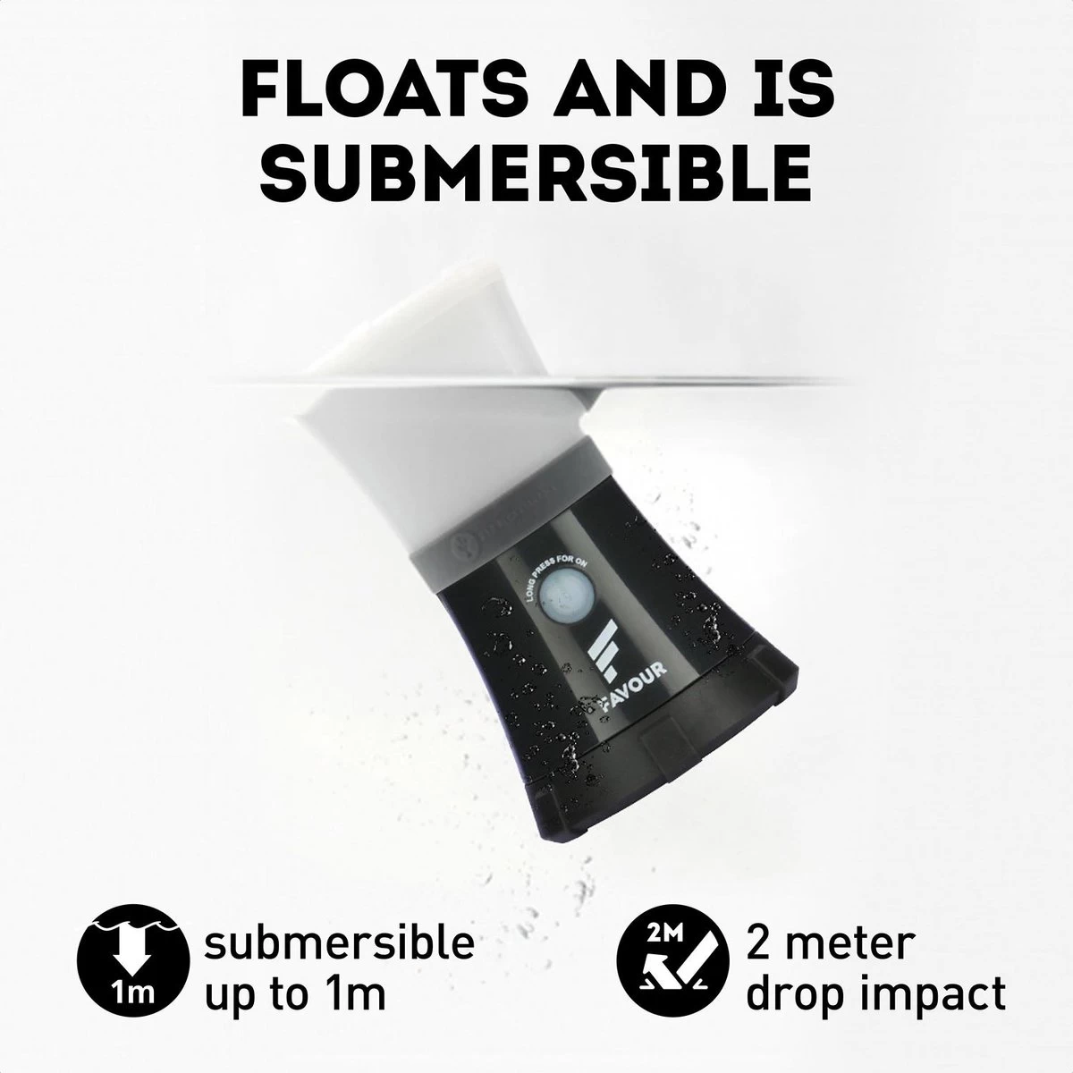 Favour L0717 Camping Lamp Oplaadbaar LED, 200 Lumen, IPX7 Waterdicht, Drijvend, Schokbestendig, Draagbare Kampeerlamp, Tentlamp, Vislamp, Geïntegreerde Oplaadbare Batterij 3 Favour L0717 Camping Lamp Oplaadbaar LED, 200 Lumen, IPX7 Waterdicht, Drijvend, Schokbestendig, Draagbare Kampeerlamp, Tentlamp, Vislamp, Geïntegreerde Oplaadbare Batterij - Afbeelding 3