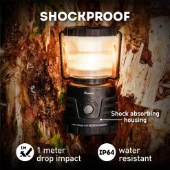 Favour L0434 Camping Lamp LED, 1105 Lumen, IP64, Waterdicht, Draagbare Kampeerlamp, Tentlamp, Schokbestendig, 4 Verschillende Lichtmodi Inclusief Kaarslicht-modus, Afneembaar Deksel & Compact Formaat -Kampeerclub 1200x1200 1880