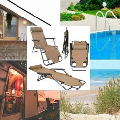 Ligstoel Opvouwbaar 155x60cm - Lichte Ligbed Relaxstoel Tuinstoel Campingstoel Strandstoel -Kampeerclub 1200x1200 19