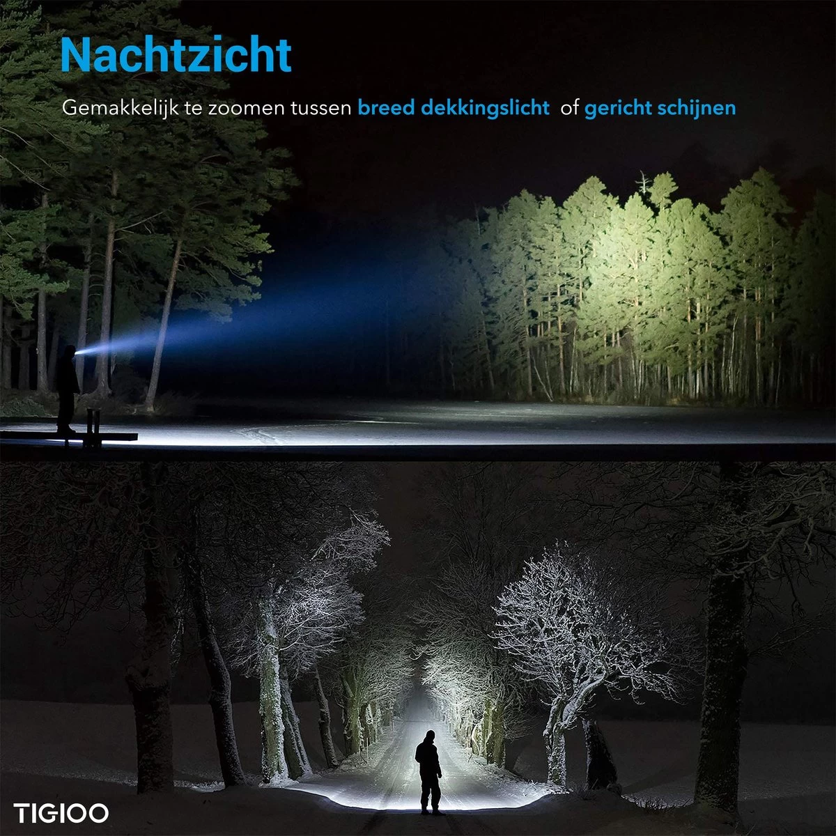 TIGIOO Zaklamp LED Oplaadbaar - Incl. Oplader & Batterij & Koffertje - Zaklamp Militaire 4 TIGIOO Zaklamp LED Oplaadbaar - Incl. Oplader & Batterij & Koffertje - Zaklamp Militaire - Afbeelding 4