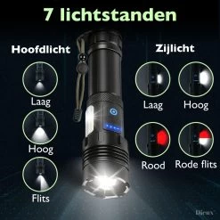 Dieux - Militaire Led Zaklamp - Oplaadbaar - IP44 Waterdicht En Schokbestendig - 7 Lichtstanden - Opbergbox - Outdoor Kamperen - Survival - Gadgets - Pasen 10 Dieux - Militaire Led Zaklamp - Oplaadbaar - IP44 Waterdicht En Schokbestendig - 7 Lichtstanden - Opbergbox - Outdoor Kamperen - Survival - Gadgets - Pasen -Kampeerclub 1200x1200 2025