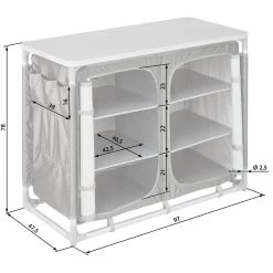 Tectake - Campingkeuken Afm. 97 X 47,5 X 78cm Zwart - 403348 -Kampeerclub 1200x1200 204