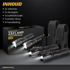 MM Brands Zaklamp - Militaire Schijnwerper - LED Zaklamp - Ook Voor Kinderen - Waterproof - 800 Lumen - 1km - 5 Standen - 2x -Kampeerclub 1200x1200 2125