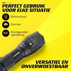 MM Brands Zaklamp - Militaire Schijnwerper - LED Zaklamp - Ook Voor Kinderen - Waterproof - 800 Lumen - 1km - 5 Standen - 2x -Kampeerclub 1200x1200 2126