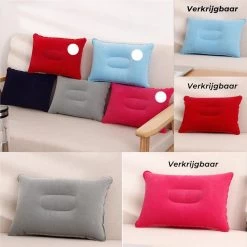 Reiskussen - Kampeer Kussen – Hippyfy – Strand Kussen - Zachte Opblaasbare Kussen – Kleine Kampeer Kussen - Festival Kussen – Picknick Kussen - Vliegtuig Kussen – Hoofdkussentje - Kamperen – Op Reis – Opblaasbare Kussentje – Blauw -Kampeerclub 1200x1200 2190