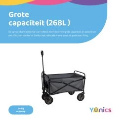 YUNICS® Bolderkar Opvouwbaar - Bolderwagen Met Stevig Harmonicaframe - Draaibare Wielen - 70KG Draagkracht - Groen -Kampeerclub 1200x1200 2197