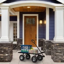 Relaxdays Bolderkar Tuin - Platte Tuinwagen - Luchtbanden - 200 Kg - Transportkar - Staal -Kampeerclub 1200x1200 2207