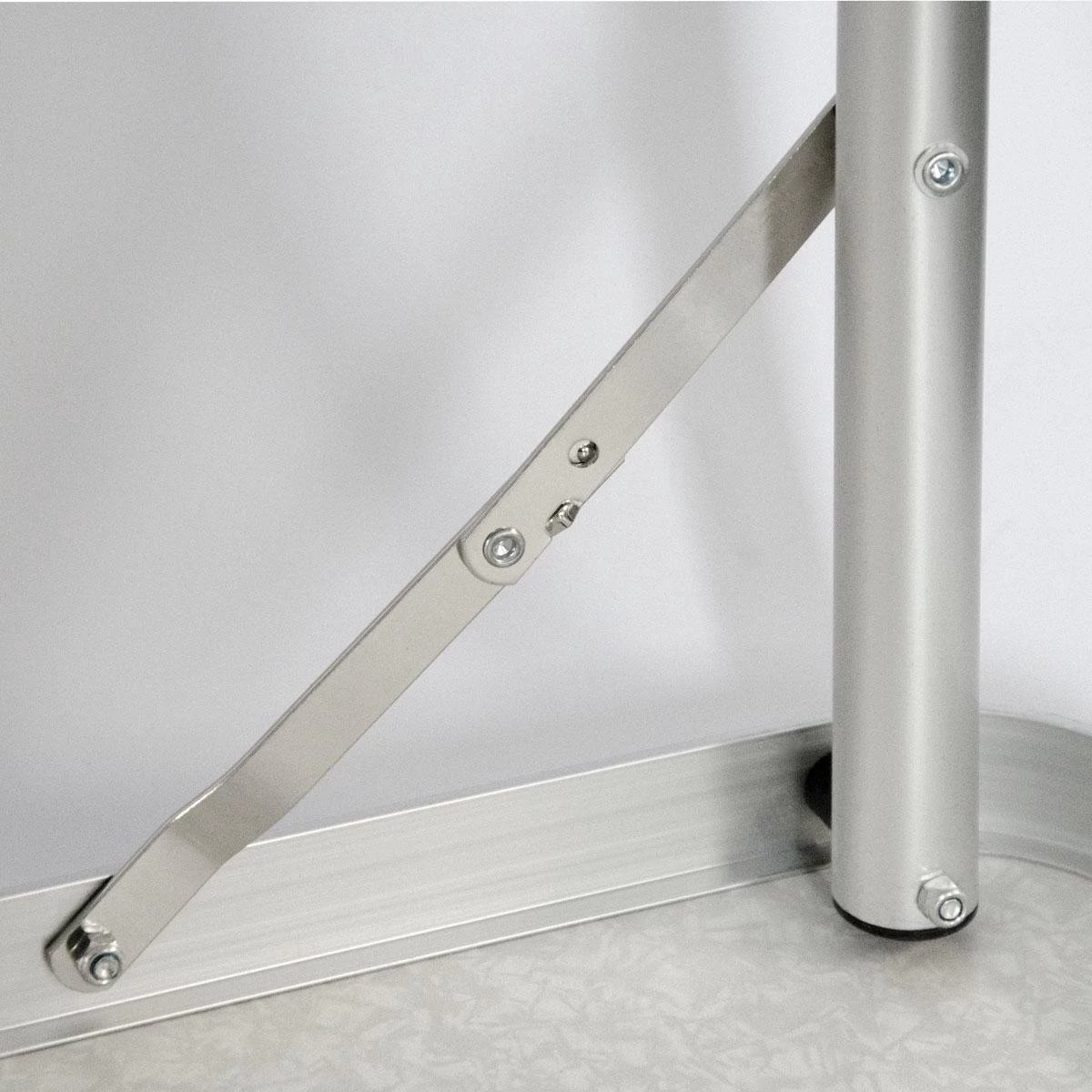 Aluminium Kampeertafel 120x60cm - Campingtafel Inklapbaar - 3-voudig Verstelbare Vouwtafel Antraciet 8 Aluminium Kampeertafel 120x60cm - Campingtafel Inklapbaar - 3-voudig Verstelbare Vouwtafel Antraciet - Afbeelding 8