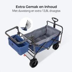 LifeGoods Bolderkar - Opvouwbaar - Tot 120KG - 103L - Extra Draagtas En Duwstang - Wasbaar Polyester - 98x45cm - Blauw/Grijs 13 LifeGoods Bolderkar - Opvouwbaar - Tot 120KG - 103L - Extra Draagtas En Duwstang - Wasbaar Polyester - 98x45cm - Blauw/Grijs -Kampeerclub 1200x1200 2256