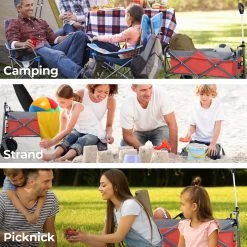 LifeGoods Bolderkar - Opvouwbaar - Tot 80KG - 94L - Wasbaar Polyester - 98x45cm - Rood/Grijs -Kampeerclub 1200x1200 2277