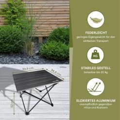 Skandika Ruka S Kleine Campingtafel – Campingtafels - Aluminium Campingtafel, Opvouwbaar, Zeer Licht, Eenvoudig Te Monteren, Stabiele Standaard - Opvouwtafel Voor Kamperen, Tenten Wandelen, Reizen, Thuis, Tuin – Tot Max. 20 Kg. - Grijs 11 Skandika Ruka S Kleine Campingtafel – Campingtafels - Aluminium Campingtafel, Opvouwbaar, Zeer Licht, Eenvoudig Te Monteren, Stabiele Standaard - Opvouwtafel Voor Kamperen, Tenten Wandelen, Reizen, Thuis, Tuin – Tot Max. 20 Kg. - Grijs -Kampeerclub 1200x1200 228