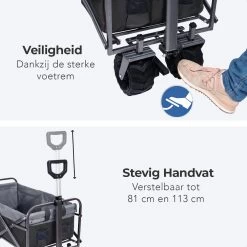 LifeGoods Bolderkar - Opvouwbaar - Tot 80KG - 94L - Wasbaar Polyester - 98x45cm - Zwart/Grijs 19 LifeGoods Bolderkar - Opvouwbaar - Tot 80KG - 94L - Wasbaar Polyester - 98x45cm - Zwart/Grijs -Kampeerclub 1200x1200 2307