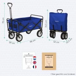 LifeGoods Bolderkar - Opvouwbaar - Draaibare Wielen - 2 Standen - 70KG Draagkracht - Blauw 17 LifeGoods Bolderkar - Opvouwbaar - Draaibare Wielen - 2 Standen - 70KG Draagkracht - Blauw -Kampeerclub 1200x1200 2325