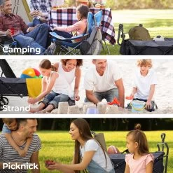 LifeGoods Bolderkar - Opvouwbaar - Tot 120KG - 103L - Extra Draagtas En Duwstang - Wasbaar Polyester - 98x45cm - Zwart/Grijs -Kampeerclub 1200x1200 2346