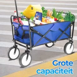 Merkloos Bolderkar - Bolderkar Opvouwbaar - Bolderwagen - Bolderwagen Opvouwbaar - Blauw -Kampeerclub 1200x1200 2359