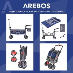 AREBOS Premium Steekwagen Met Dak Opvouwbare Tuinkar Handkar Bolderkar Blauw / Grijs 20 AREBOS Premium Steekwagen Met Dak Opvouwbare Tuinkar Handkar Bolderkar Blauw / Grijs -Kampeerclub 1200x1200 2390