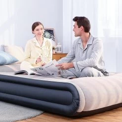 Sable Luxe Queen Size 2 Persoons Luchtmatras Met Ingebouwd Kussen, Opblaasbaar Luchtbed Met Ingebouwde Elektrische Pomp Voor Kamperen, Reizen Of Overnachtende Gasten Of Festival -Kampeerclub 1200x1200 2415