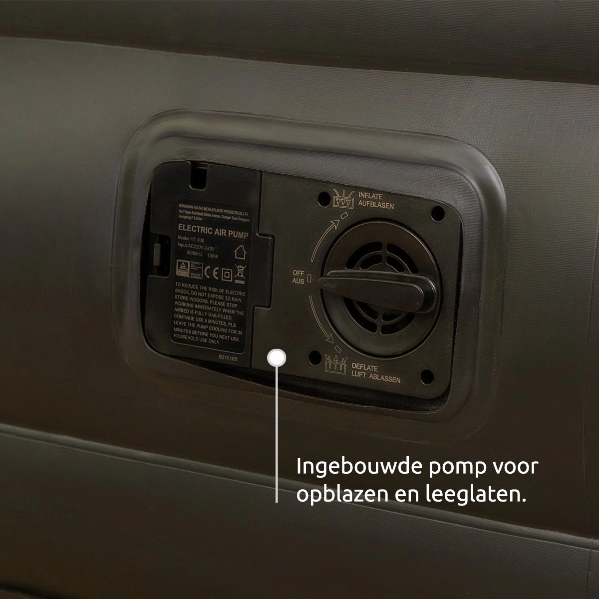 BluMill Luchtbed - 2-persoons - Ingebouwde Pomp - 203x152x36 Cm - Duurzame Keuze 10 BluMill Luchtbed - 2-persoons - Ingebouwde Pomp - 203x152x36 Cm - Duurzame Keuze - Afbeelding 10